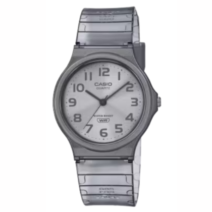 Casio General MQ-24S-8B Grey Translucent Resin Band Women Youth Watch